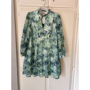 Tuckernuck Water Lilies Organza Palmerston Mini Dress Size Medium  NWT